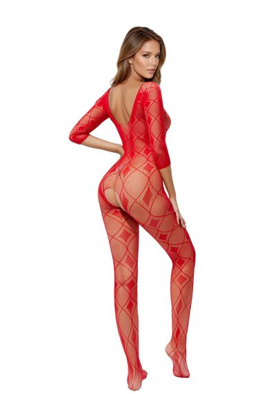 Бодістокінг - Bodystocking 2037, red - One Size Sex Aura | Зображення 3