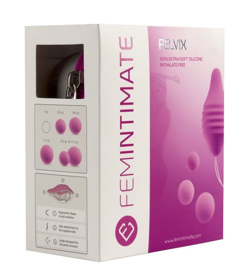 Тренажер Кегеля Femintimate Pelvix Concept с набором грузов, анатомически правильный, Розовый | Зображення 3