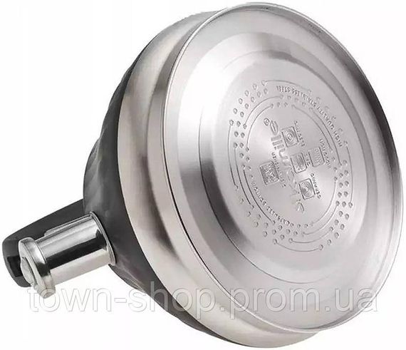 Чайник Kamille Whistling Kettle Marshmallow 3л из нержавеющей стали со свистком, черный KM-0858 | Зображення 2