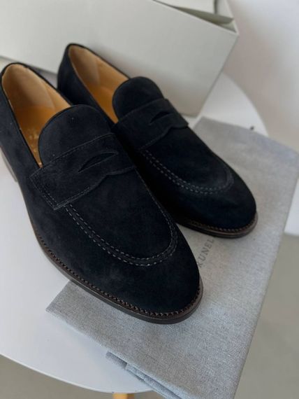 Лофери Brunello Cucinelli Black чорні ob433 | Зображення 4