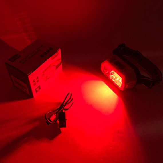 Ліхтарик діодний налобний SH-S9-XPE+COB+3SMD(red), Налобний ліхтар зі зручним ремінцем для голови GK-52 | Зображення 9
