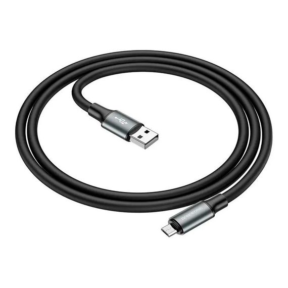Кабель Borofone BX82, USB-Micro, 2.4A, довжина 1м, Black