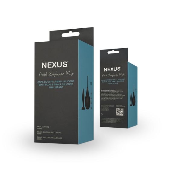Набір новачка для анальної стимуляції Nexus ANAL BEGINNER KIT, спринцівка, анальне намисто і пробка | Зображення 3