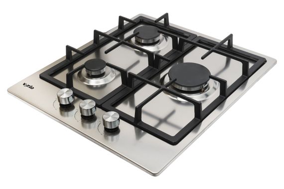 Варочная поверхность три конфорки Ventolux HG430 CS (X) 7 нержавейка | Зображення 3
