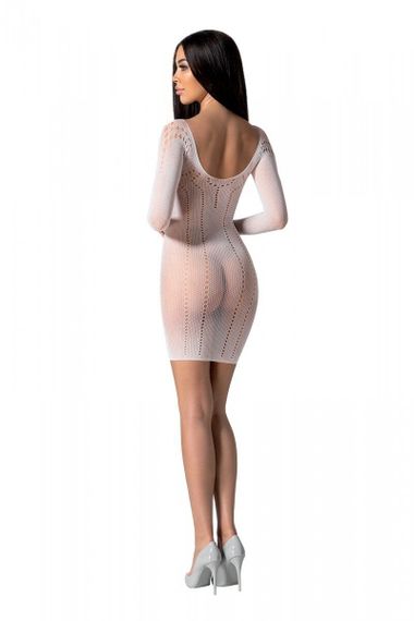 Напівпрозора мінісукня Passion BS101 One Size, white, рукава-мітенки | Зображення 1