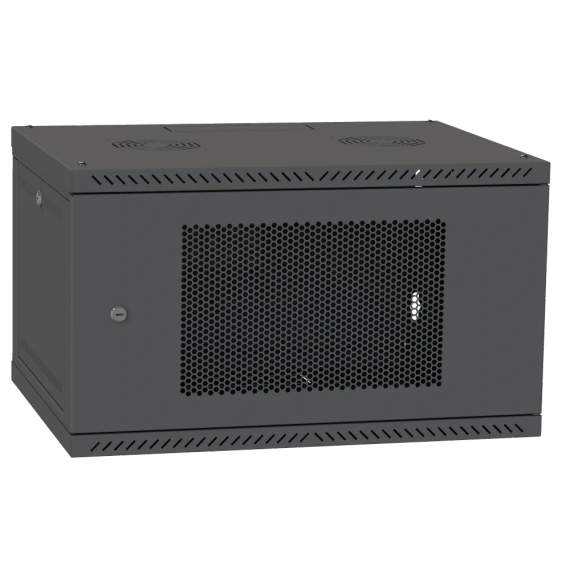 IPCOM 4U 600x350 Шафа телекомунікаційна двері перф (RAL9005) - Серверні шафи