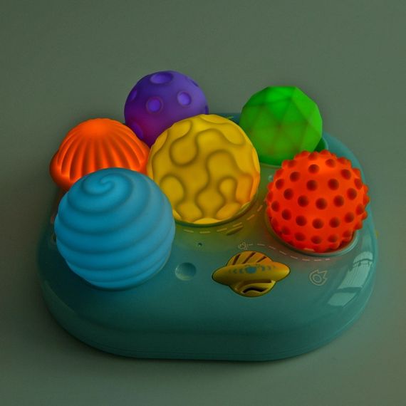 Дитяча Розвиваюча "Текстурні М'ячики" 35179M  6 штук, музика, світло | Зображення 4