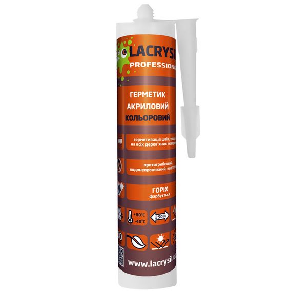 Герметик акриловий кольоровий Горіх 280г Lacrysil