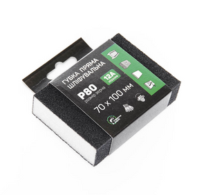 Губка шлифовальная 4-х сторонняя прямая Р80 APRO