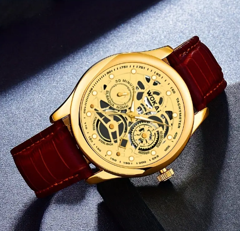Стильний повсякденний круглий чоловічий годинник Pointer Luxury Business Quartz Hollow Watch | Зображення 2