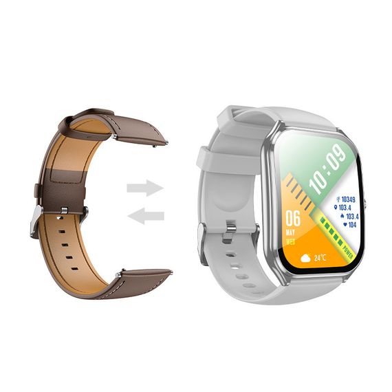 Смарт-часы Hoco Y28 Amoled Smart sports watch (call version) Silver | Зображення 1