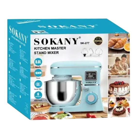 Миксер планетарный Sokany SK277 профессиональный 1800 Вт | Зображення 6