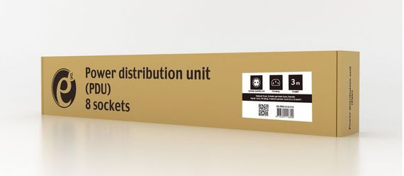Модуль розподілу живлення EG-PDU-014-C14, 1U, 16A, 8шт євророзеток, 3м кабель С14 | Зображення 3