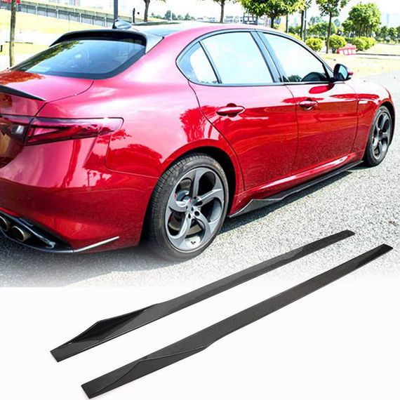 Боковые Пороги V3 (для Base/Sport, Карбон) для Alfa Romeo Giulia 2016-2022 гг