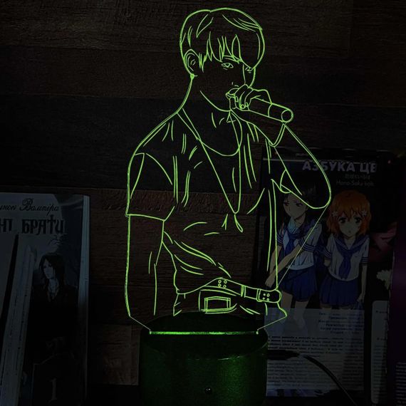 Акриловый светильник-ночник Чон Джонгук зеленый tty-n001515