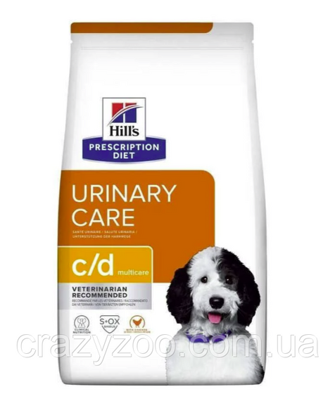 Сухий корм для собак усіх порід Hill's c/d Urinary Care Chicken з куркою 12 кг 605887