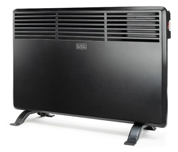 Конвекторний обігрівач BLACK+DECKER 1200 Вт, площа обігріву 12 кв.м., підлговий//настінний, чорний (BXCSH1200E) | Зображення 1