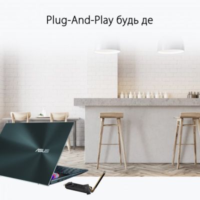 Сетевая карта Wi-Fi ASUS USB-AX56 AX1800 USB 3.0 WPA3 MU-MIMO OFDMA (USB-AX56) | Зображення 3