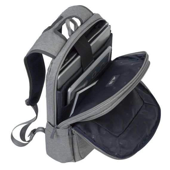 Рюкзак городской Rivacase 7760 / Grey 29х43х14.5 см серый | Зображення 8