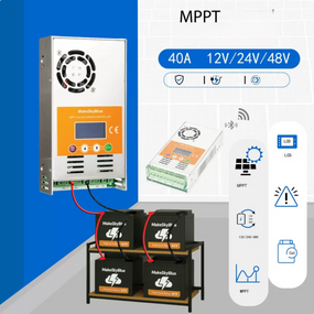 Контролер заряду для сонячної батареї MakeSkyBlue 12/24/48 вольт 30 ампер MPPT v123 з Wi-fi