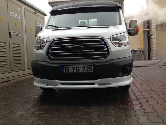 Накладка на передний бампер Ince (2014-2019, под покраску) для Ford Transit | Зображення 1