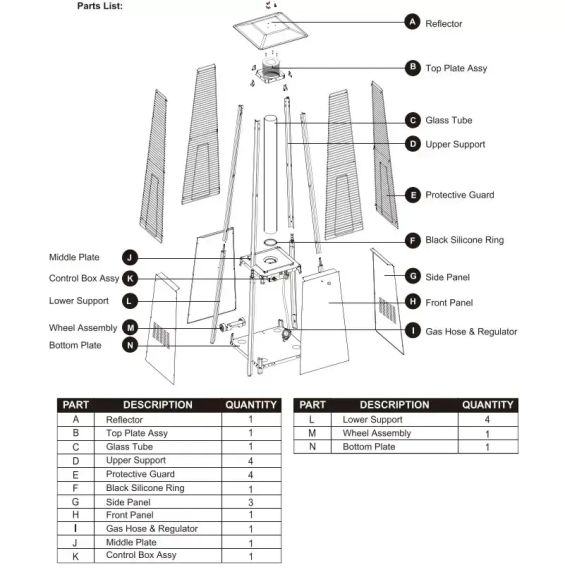 Уличный обогреватель пирамида (газовый) WCG PH-3B | Зображення 5