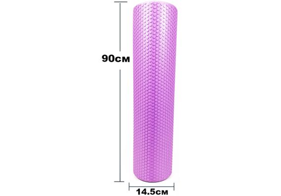 Масажний ролик EasyFit Foam Roller 90 см Фіолетовий (EF-2034-V) | Зображення 2
