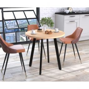 Стол обеденный круглый Loft Design Лерой Борас