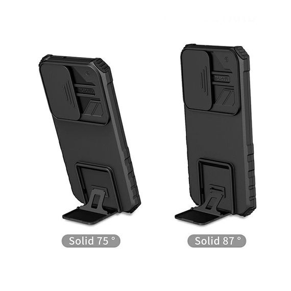 Чохол Kickstand із захистом камери для Samsung Galaxy S21 FE колір Чорний | Зображення 2