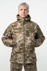 Військова куртка на флісі Soft Shell Military піксель