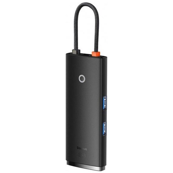 Перехідник HUB Baseus Lite Series 6in1 (Type-C to HDMI + 2xUSB 3.0 + PD+SD/TF) (WKQX05) Black | Зображення 1