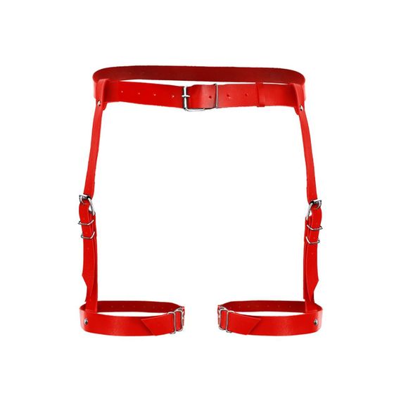 Сексуальні гартери Art of Sex - Gwen із натуральної шкіри, розмір XS-2XL, колір червоний sexstyle | Зображення 1