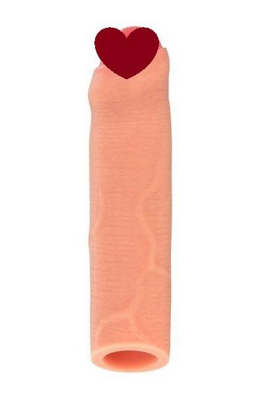 Насадка на член Real Body — Real Extender BIGGY із закритою головкою Sex Aura