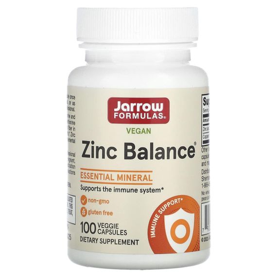 Цинк баланс, Zinc Balance, Jarrow Formulas, 100 капсул
