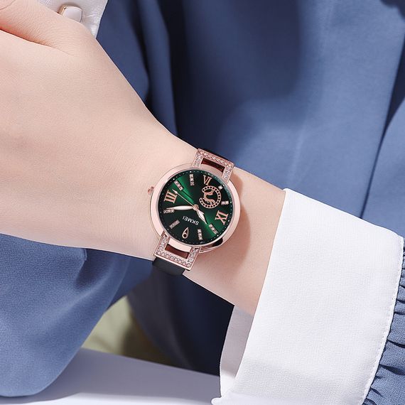 Жіночий годинник Skmei 1977GNBK Green-Black | Зображення 2