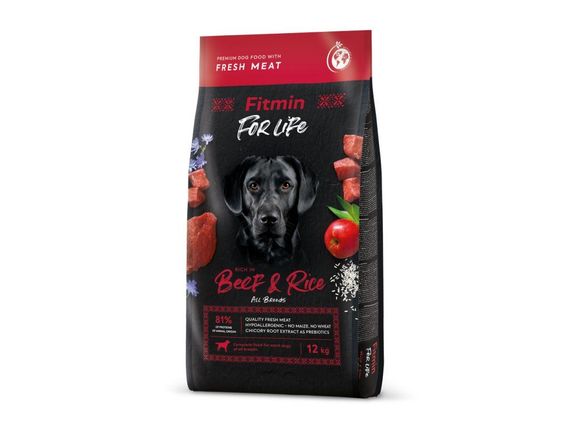 Fitmin dog For Life Beef & Rice (для дорослих собак всіх порід яловичина з рисом), 12 кг | Зображення 2