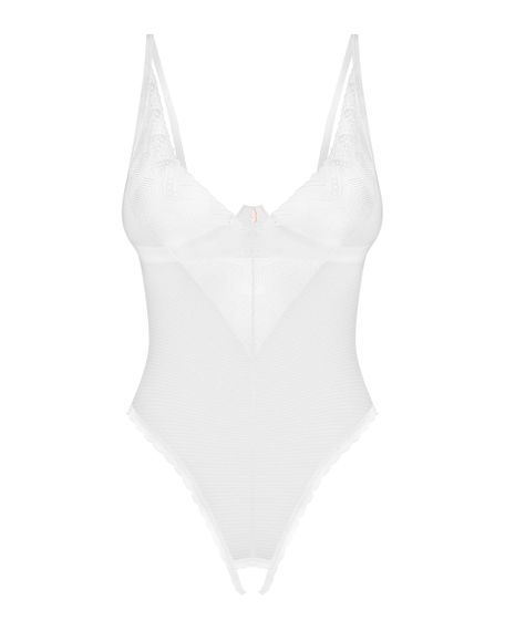 Открытое боди Obsessive Alissium otwarte Белое XL/2XL | Зображення 2