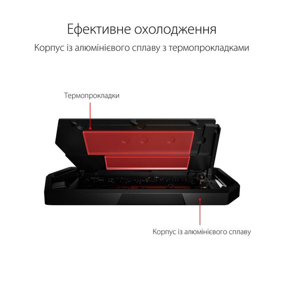 Карман внешний ASUS SSD M.2 PCIe NVMe STRIX ARION ESD-S1C/BLK/G/AS USB 3.1 Gen2 (ESD-S1C/BLK/G/AS) | Зображення 4