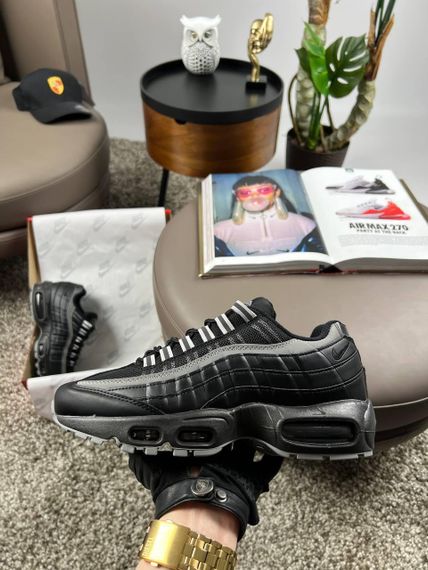 Чоловічі кросівки Air Max 95 All Black Grey весна / літо / осінь A3860 | Зображення 3