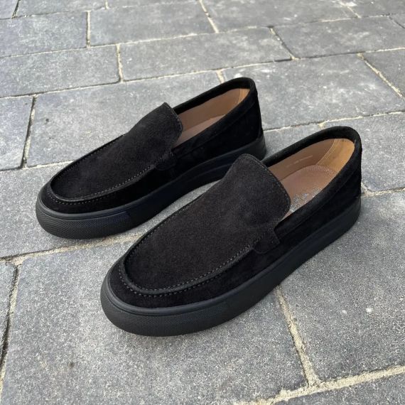 Чоловічі чорні лофери з замші 42 розмір | Зображення 1
