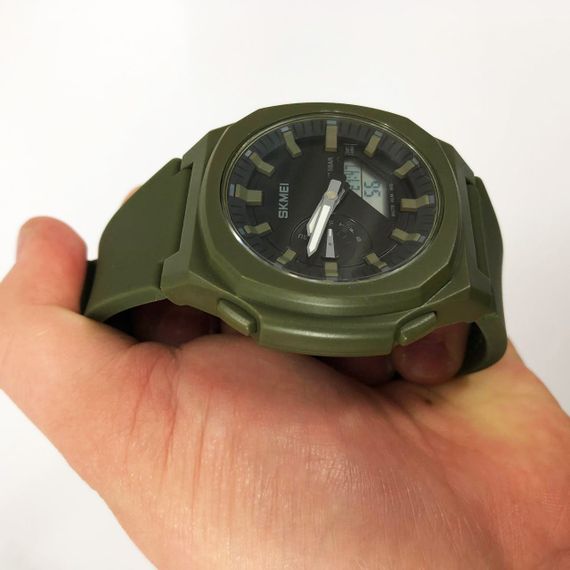 Годинник наручний чоловічий SKMEI 2091AGWT, армійський годинник протиударний, військовий тактичний годинник | Зображення 9