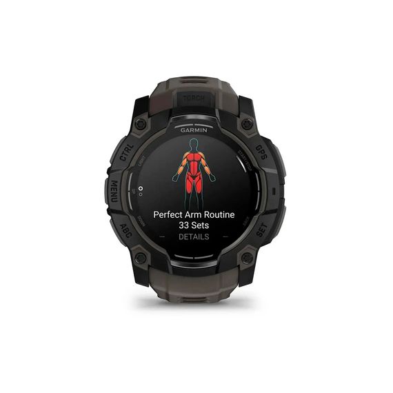 Смарт-годинник Garmin Instinct 3, 50mm, AMOLED, Black Bezel with Charcoal Band, GPS (010-03020-00) | Зображення 1