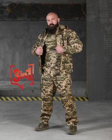 Тактический костюм defender пиксель + футболка пиксель ВТ6593
