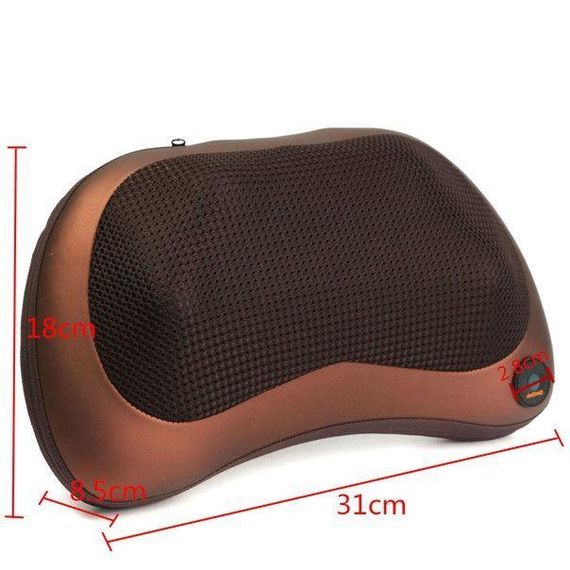 Масажер подушка з вібрацією для дому та машини Massage Pillow UKC QY-8028 з підігрівом для спини | Зображення 3