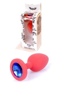 Анальна пробка - Jewellery Silicone Red Plug S Blue Sex Aura