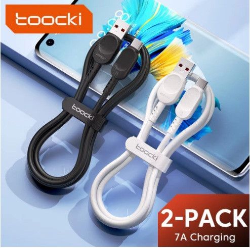 Кабеля для зарядки и передачи данных 2 шт. Toocki flash charging USB For Type-C cable ( 7A ) 1 метр