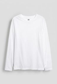 Дитячий лонгслів для хлопчика H&M 98-104 см Білий (0575A)