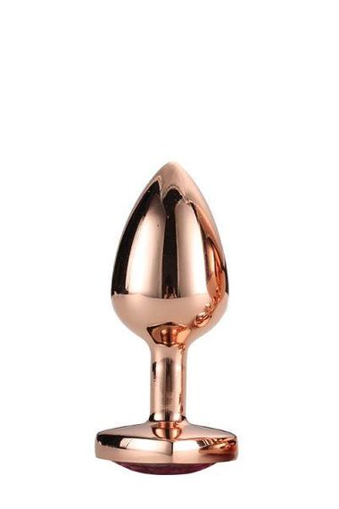 Dt21789 анальна пробка з серцем GLEAMING LOVE ROSE GOLD PLUG SMALL Sex Aura | Зображення 3