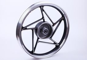 Диск задний литой  на мотоцикл   мотоцикл СВ 125/150 18*1,85, black, барабанный тормоз