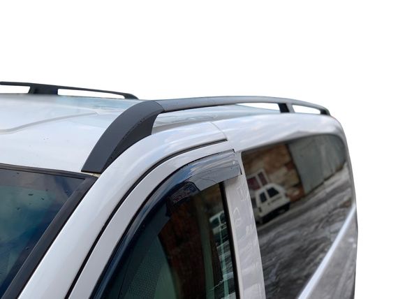 Рейлинги черные Elite (пласт. ножки.) Длинная база (EXTRALONG) для Mercedes Vito W639 2004-2015 гг